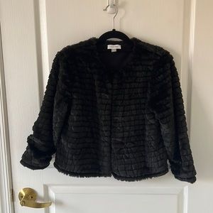 Black Calvin Klein Fur Jacket size small